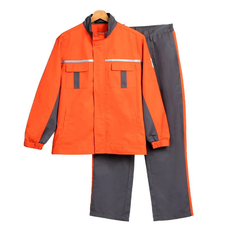 Free Shipping Autumn and Winter Long-Sleeve Reflective Suit Orange Wear-Resistant Tooling Customization Coverall