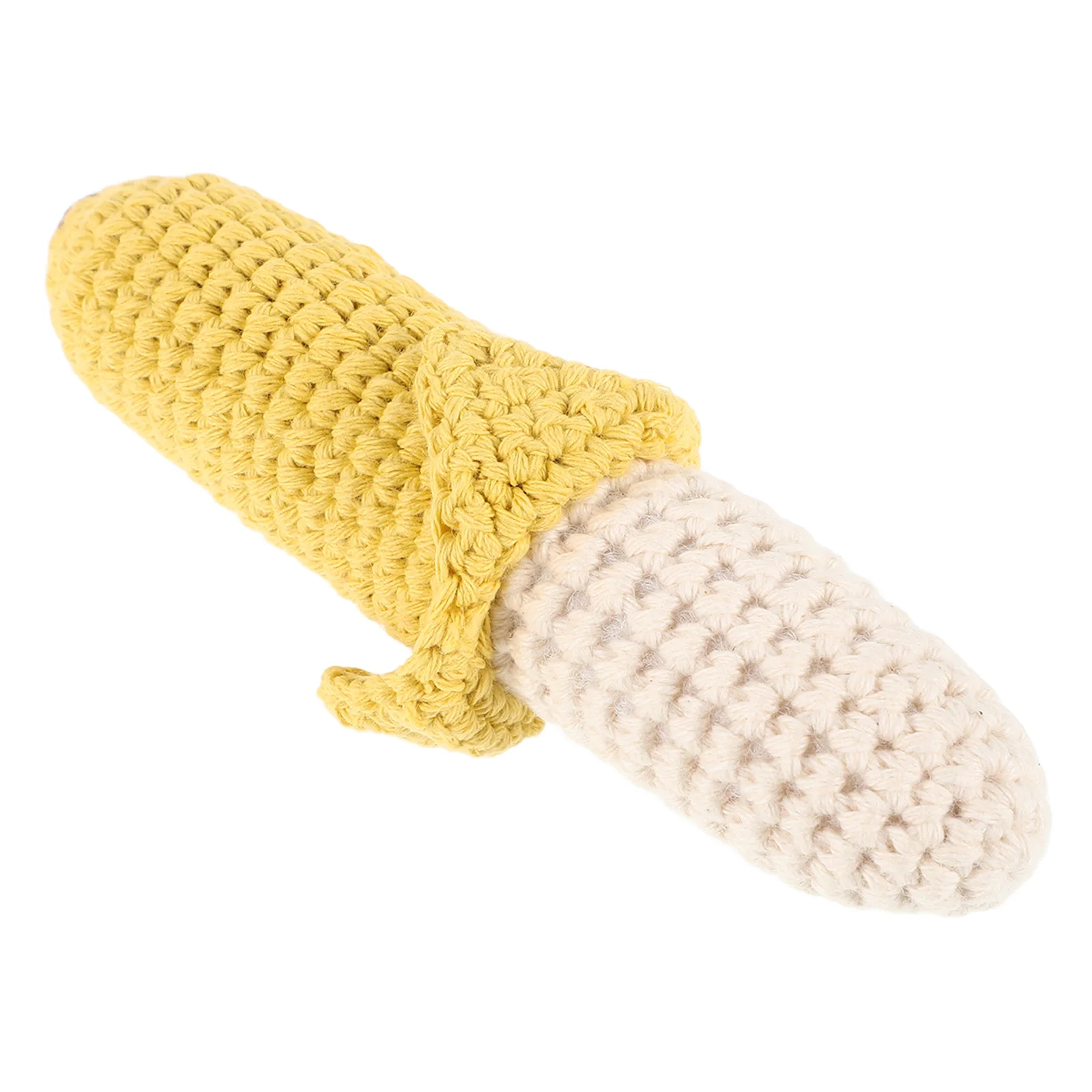 Banana Hand- Toys Rattles Yellow Cotton Thread Crocheted Stuffed Animals