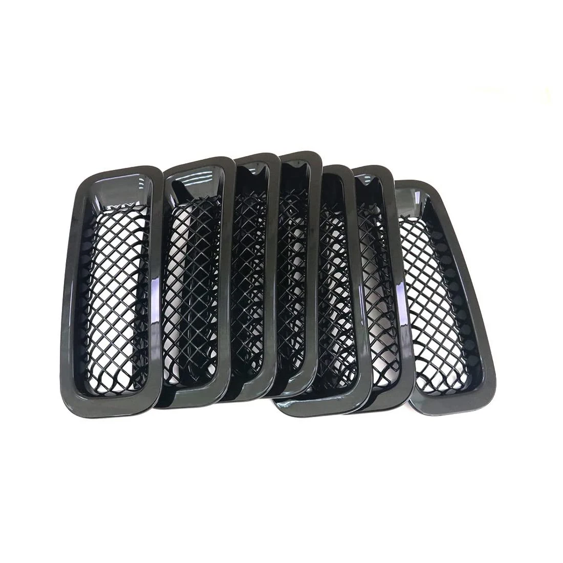 7Pcs ABS Front Grill Insert Grille Cover Trim Kit For Jeep Patriot 2011-2020 Chrome Stickers Exterior Car Accessories