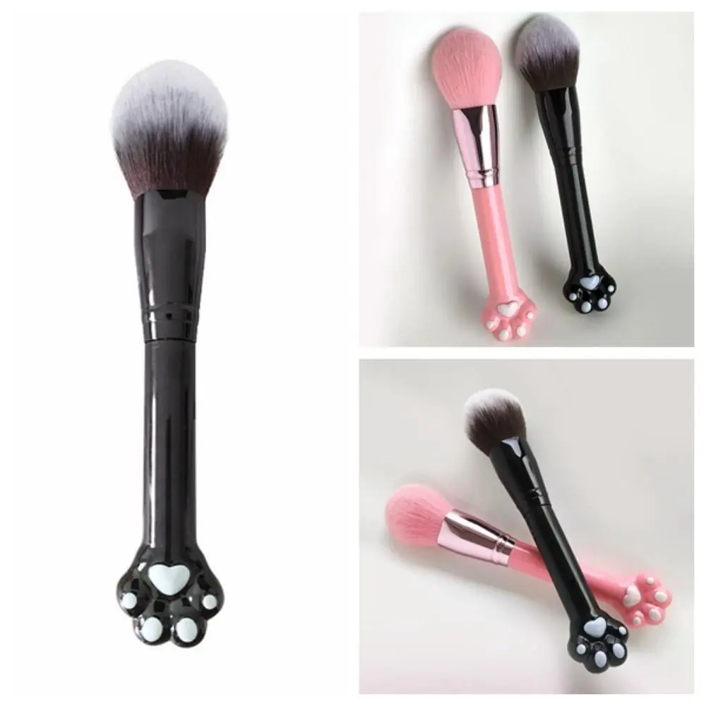 Cute Cat Claw Makeup Brushes Portable Soft Bristle Loose Powder Brushes Multi-purpose Multifunction Cosmetics Tool Women