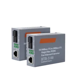 FTTH Fiber Optic Media Converter With 10/100M HTB 3100 Netlink 25KM A/B Converter Htb3100