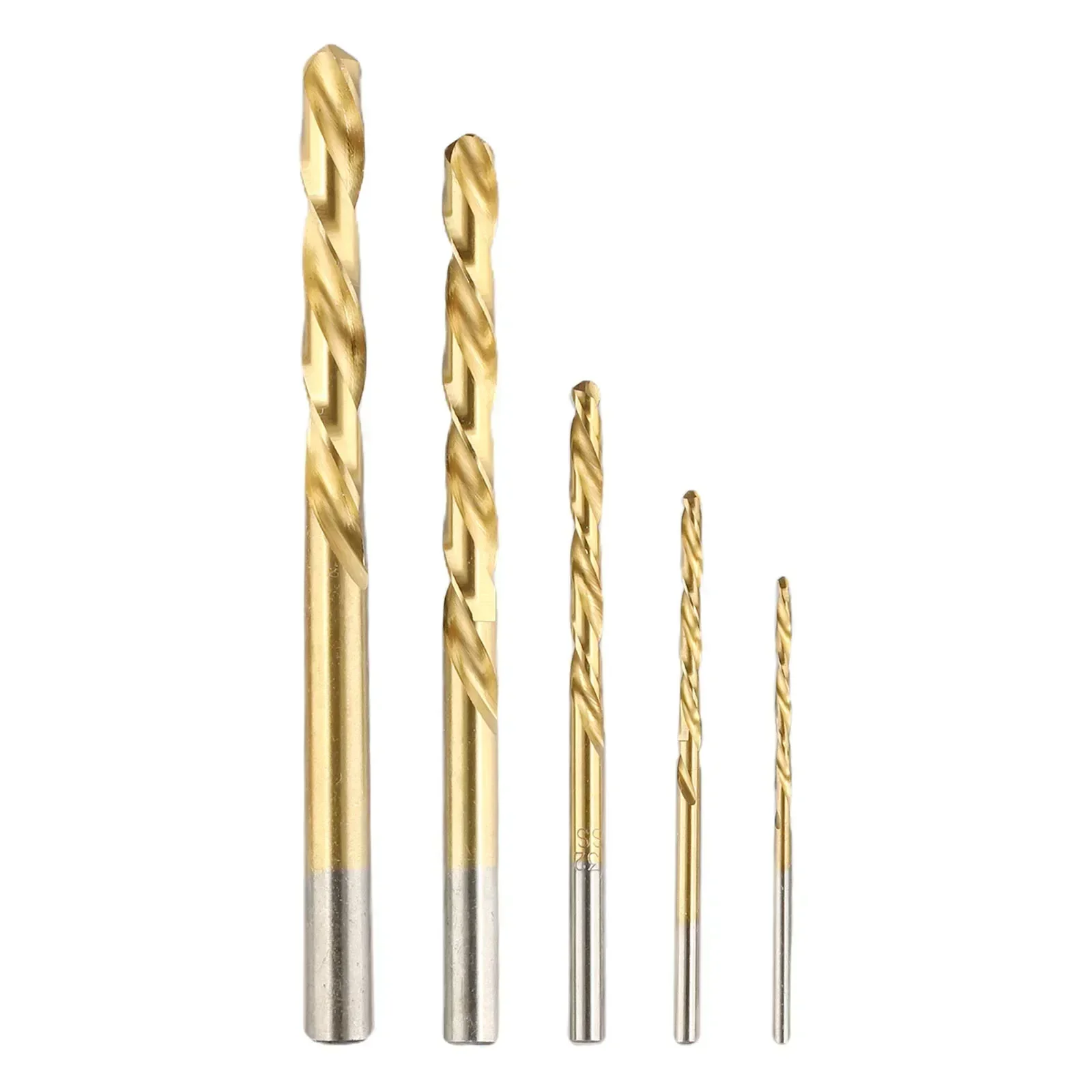 Left Hand Drill Bit 3.2/4.8/6.4/8.0/8.7mm Extractor Tools Gold HSS Screw Bolt Remover Convenient 5 Pieces/set Accessories