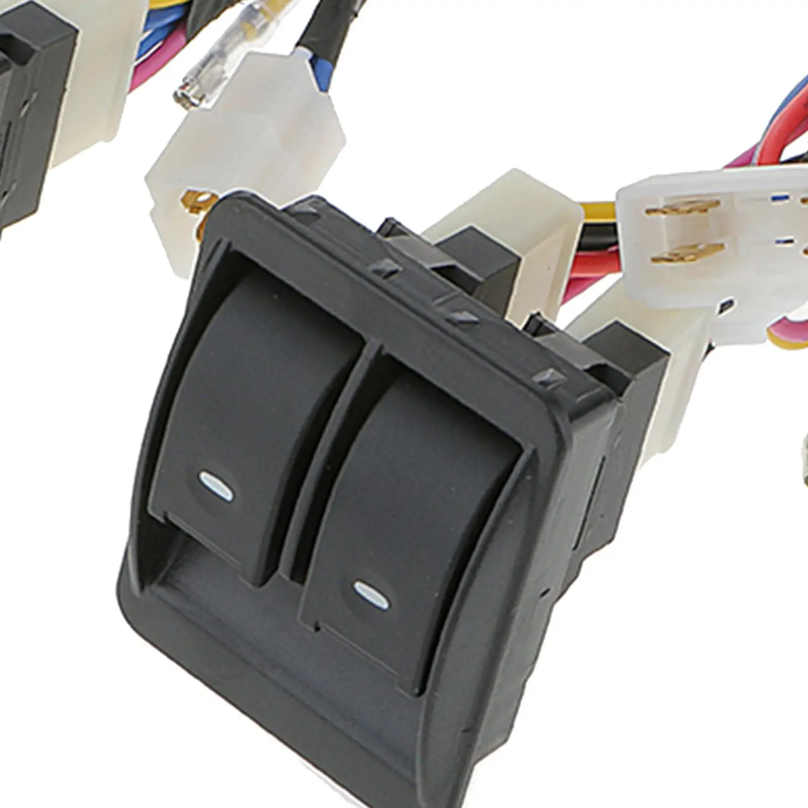 Power Window Switch Set Universal Car Accessory for 2 Door Vehicles with Installation Wire Harness