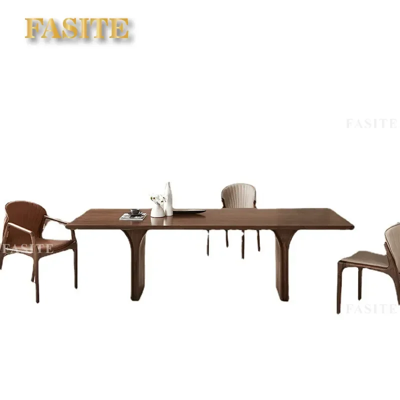 For North American Black Walnut Solid Wood Dining Table Creative Nordic Simple Rectangular Desk Tea Table Home Office