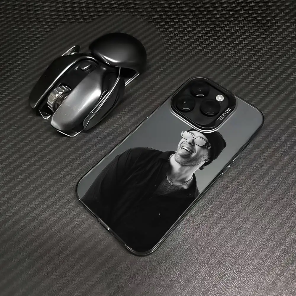 حافظة لهاتف آيفون 16 15 14 13 12 17 Pro Max زر معدني مستقل مطلي بالكهرباء