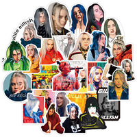 50Pcs Singer Billie Eilish Stickers Celebrity Graffiti Stickers Water Cup Notebook Car Stickers