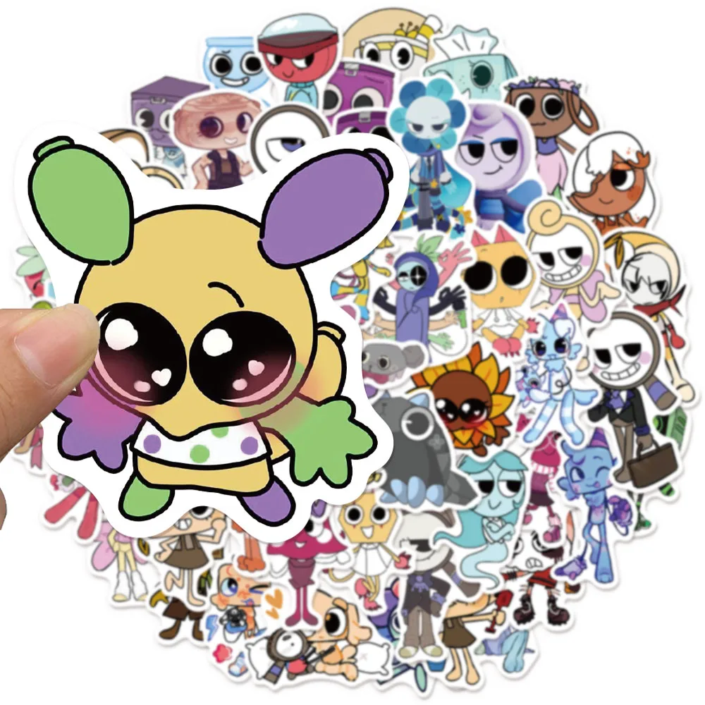 54 قطعة من ملصقات الرسوم المتحركة Dandys World لتزيين لوح التزلج المقاوم للماء والكمبيوتر المحمول والأمتعة والكمبيوتر المحمول والثلاجة #2
