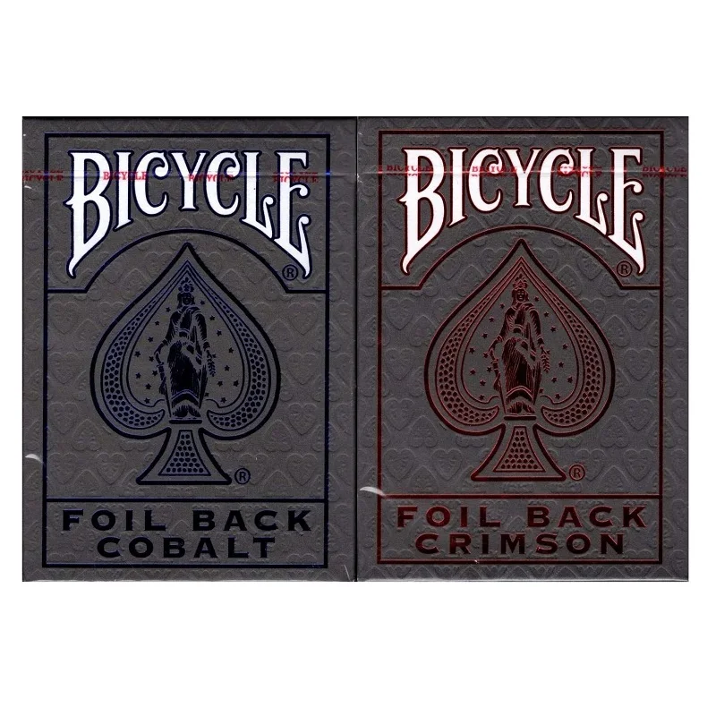 Bicycle Foil Back Crimson Cobalt Playing Cards Metalluxe Rider Back Deck USPCC Collectible Poker Entertainment