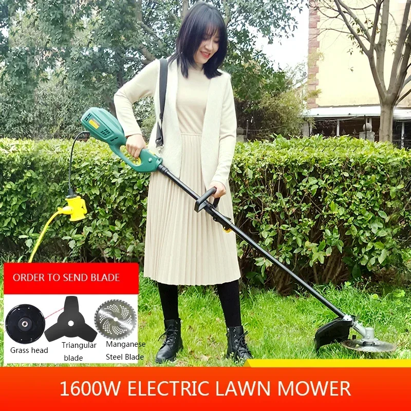 

Upgrade 840W/400 Household Electric Lawn Mower 220V/11000rpm Small Lawn Weed Cutter Gardening Pruning Lawn Mower