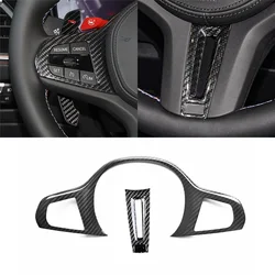 For BMW 1 2 3 4 5 Series G30 G32 G42 G14 G01 G02 G05 G06 G07 G20 G22 G26 G29 G80 Carbon Fiber Steering Wheel Cover Trim Decor