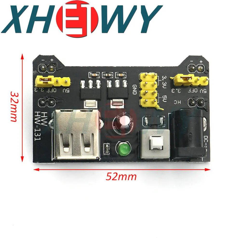 Mb102 Breadboard Dedicated Voedingsmodule Mini Micro Usb Zwart Wit 2 Way 3.3V 5V MB-102 Soldeerloze Broodplank