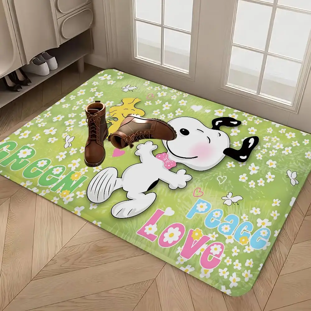 Cute Dog S-Snoopy Room Mats Retro Multiple Choice Living Room Kitchen Rug Non-Slip Welcome Rug