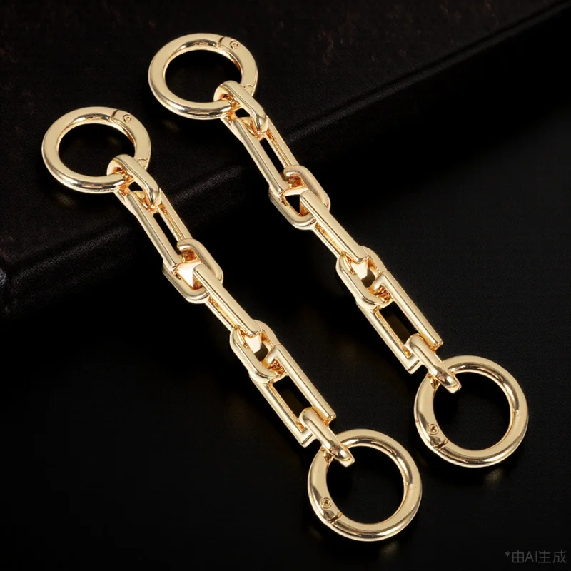 

2Pcs Alloy Mahjong Bag Chain Extension DIY Purse Strap Crossbody Lengthener Shiny Jewelry-Like Bag Accessories for Women