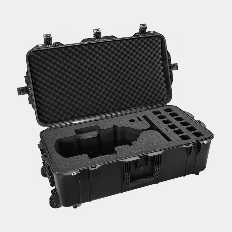 7050 Custom Waterproof Off Road Truck Tool Box On Wheels Large Plastic Hard Road Case For Reloading Equipment