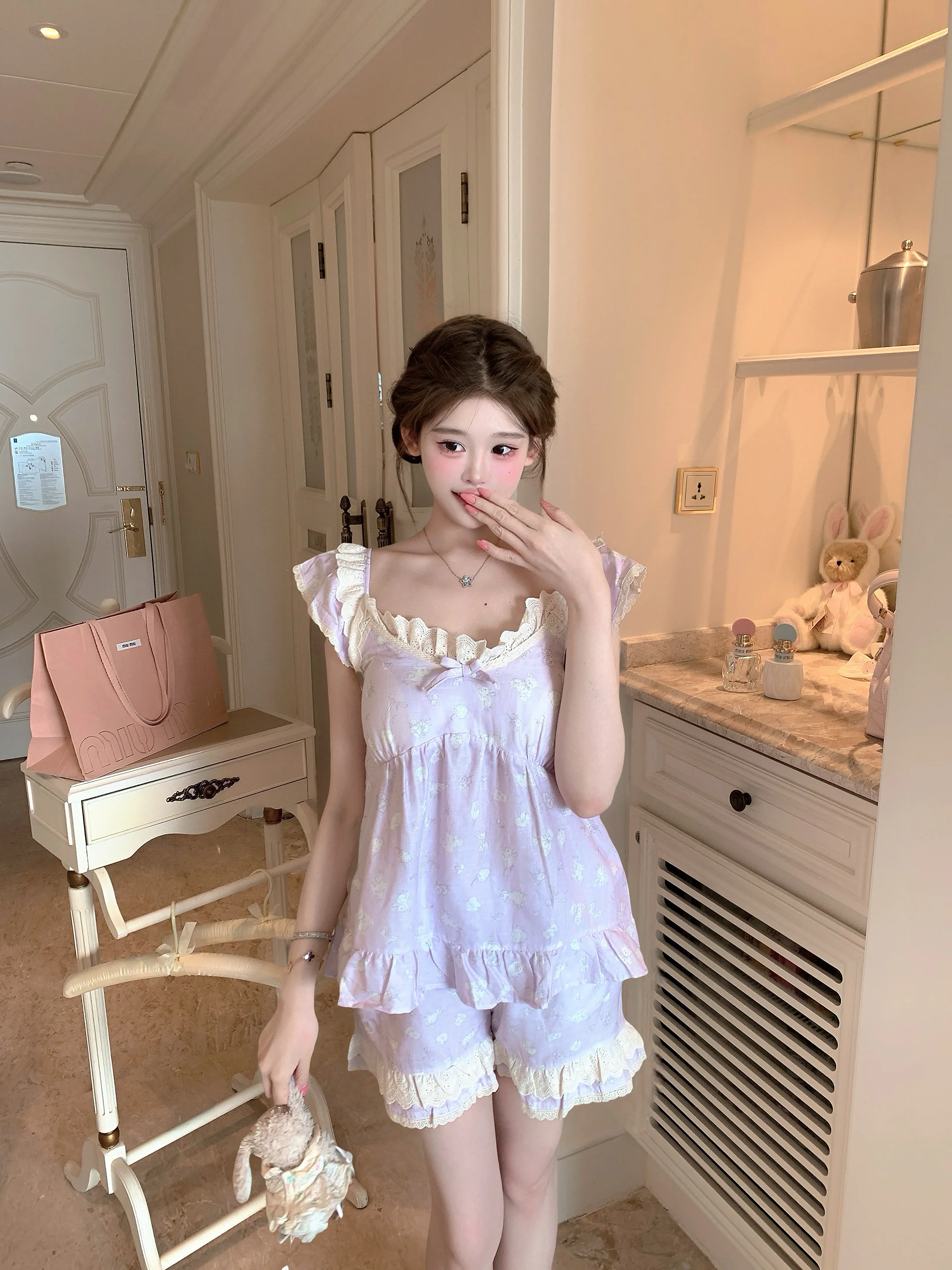 laolao-sauce-purple-rabbit-–-vetements-de-nuit-pour-femmes-vetements-de-maison-en-pur-coton-avec-bretelles-pantalons-courts-vetements-de-maison-d'ete-sans-manches