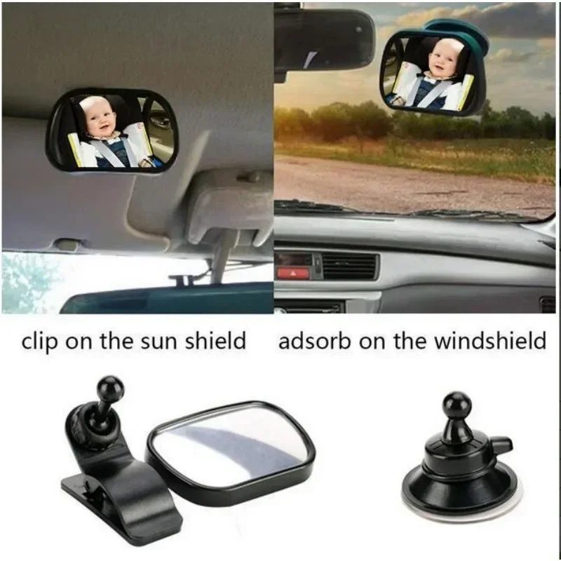 Espejo retrovisor auxiliar de seguridad para bebé, Monitor de seguridad para asiento trasero automático para niños, cuidado infantil, espejo ciego