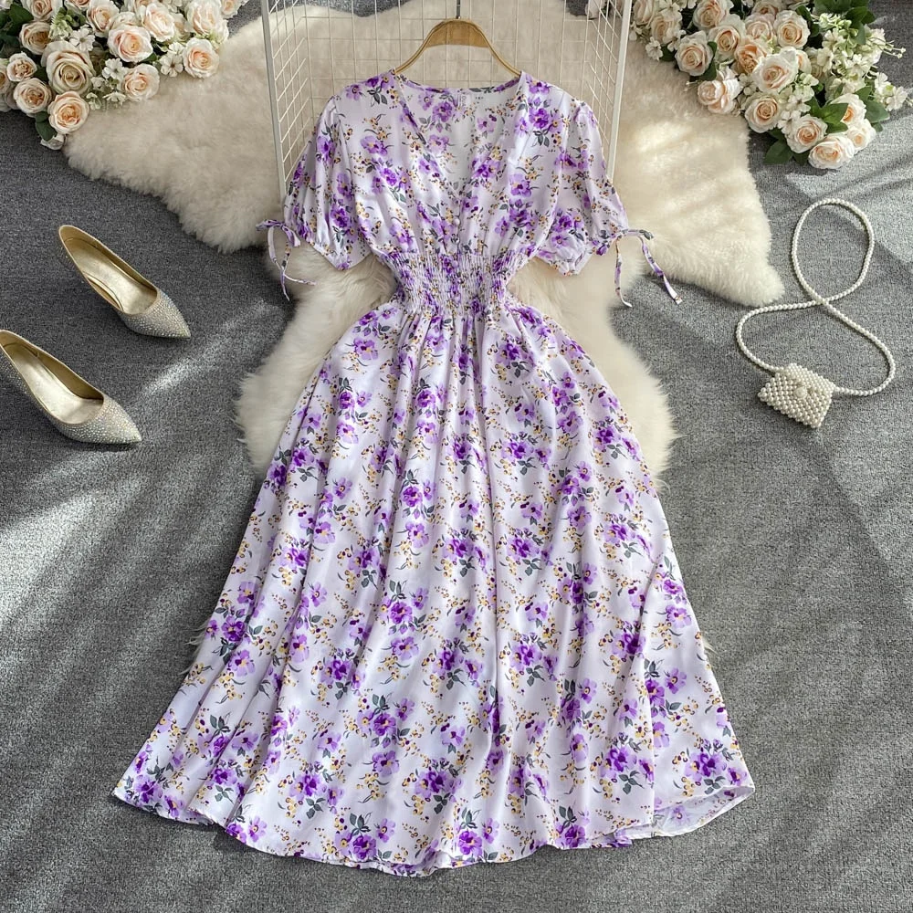 Ele V-Ne A-Line Flo…