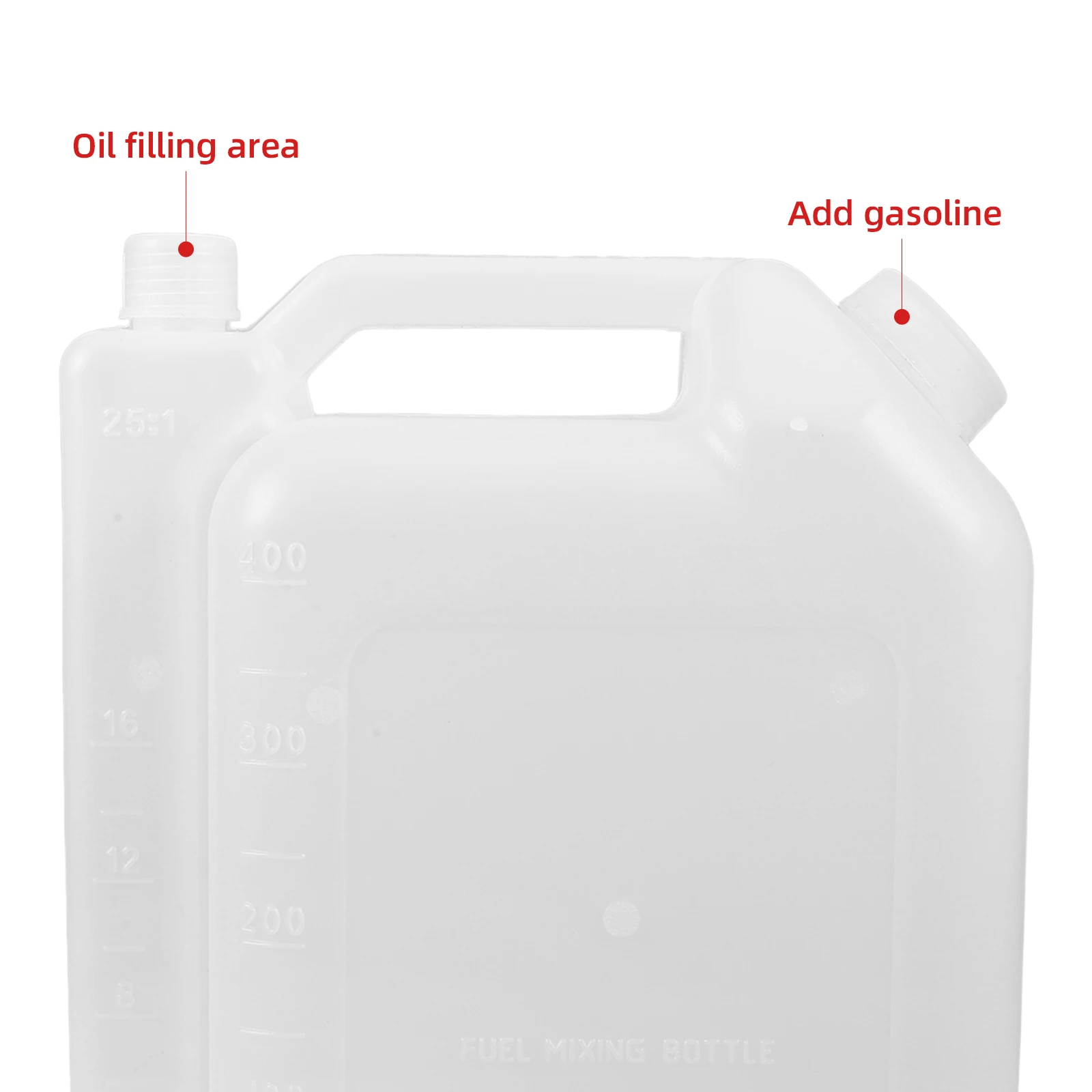 

Durable Abs Oil Mix Tank Portable Container Leak-Proof Cap Chainsaw Oil Can Portable Engine Mixing Bottle Gas