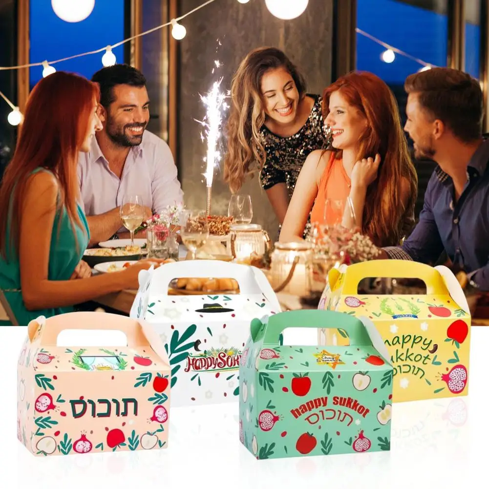 

Party Favors Jewish Holiday Party Favors Sukkot Gift Boxes for Candy Treats Party Decorations Set of 12 Happy for Versatile