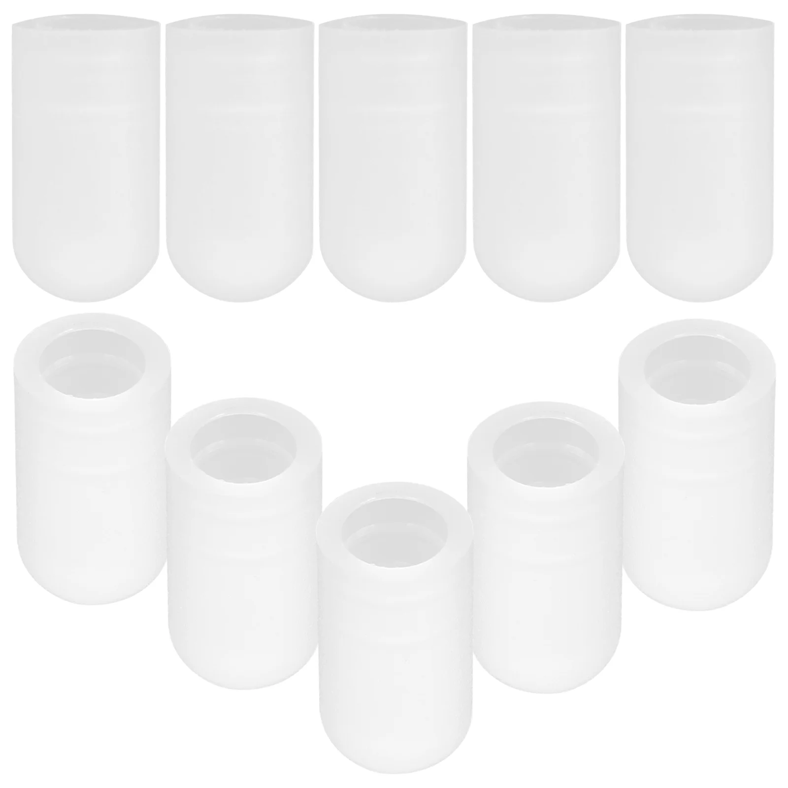 Drum Mutes Stick Head Protective Cover Silicone Rubber Sleeve Accessories (white) 10 Pack Drumsticks Tips