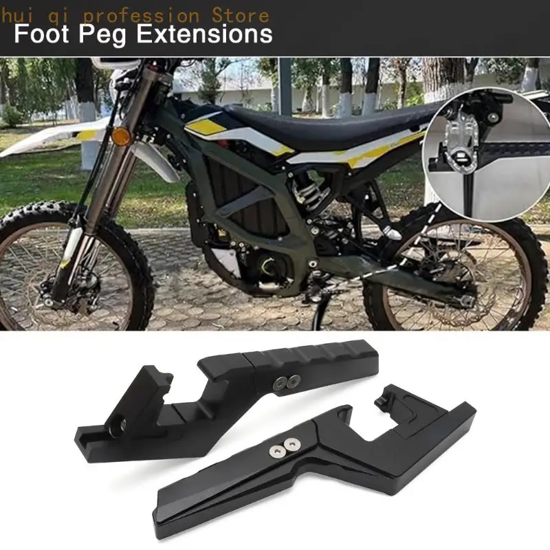 Hintere Soziusfußrastenverlängerungen für Motorräder, anschraubbares, verstellbares Paar aus Aluminium mit längerem Trittdetail – Detail 5