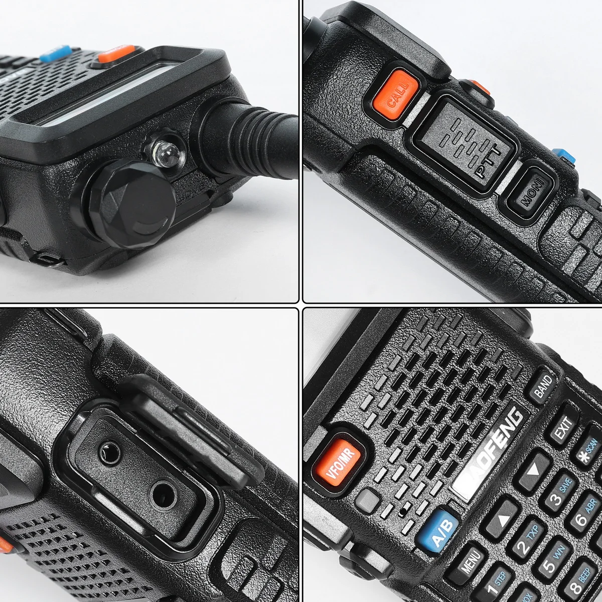 New Baofeng 5RX 5W Multi-Bands 136-174/220-260/400-520MHz 128 Channels  DTMF Repeater 1800mAh  handheld walkie talkie