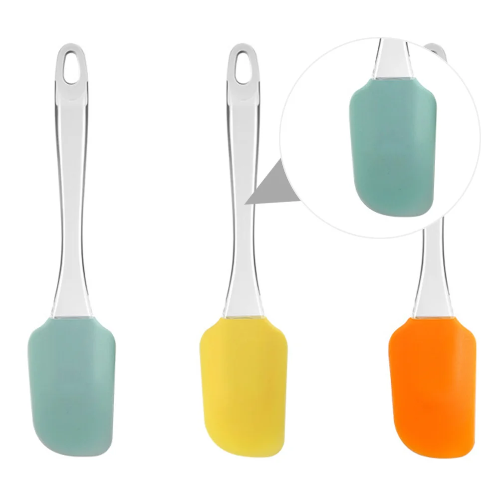 

3Pcs Silicone Scraper Ergonomic Design Baking Supplies Practical Kitchen Tool Home Bakery Cream Spatula