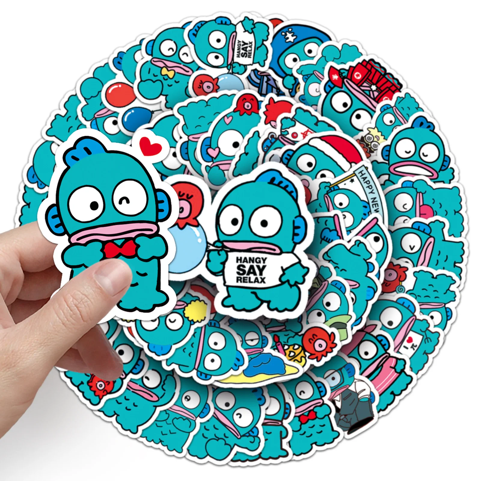 50pcs Cute Hangyodon Cartoon Graffiti Stickers Decals Suitcase Laptop Computer Guitar Decoration DIY Kids Classics Toy view 2