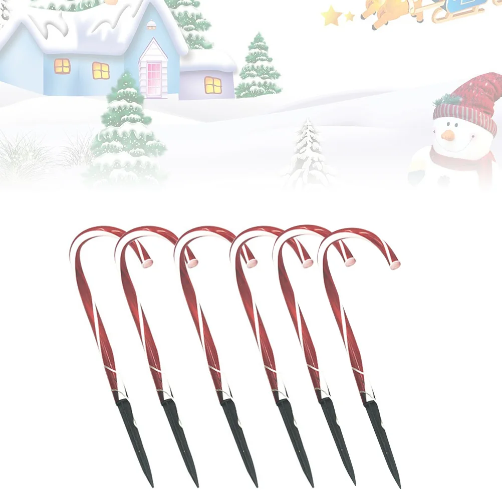 

5Pcs LED Walking Stick Lamp Christmas Garden Light Waterproof Ground for Outdoor Yard Patio Decor LED Lawn Lamp