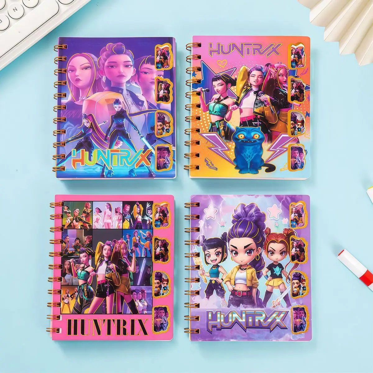 

Kpop Demon Huntriex Pocket Notebooks Anime Movie Character Kpop Idol Girl Coil Mini Notebook Birthday Kids Gift Cartoon Workboo