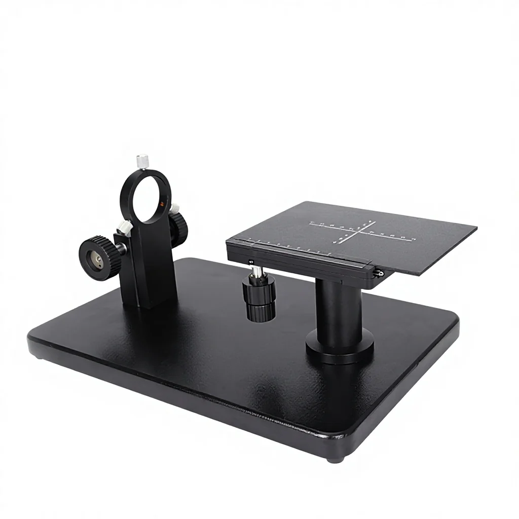 SANQTID Horizontal XY Stage Travel Industrial Microscope Stand Electronic Video Microscope Holder Bracket Touch Screen Manual