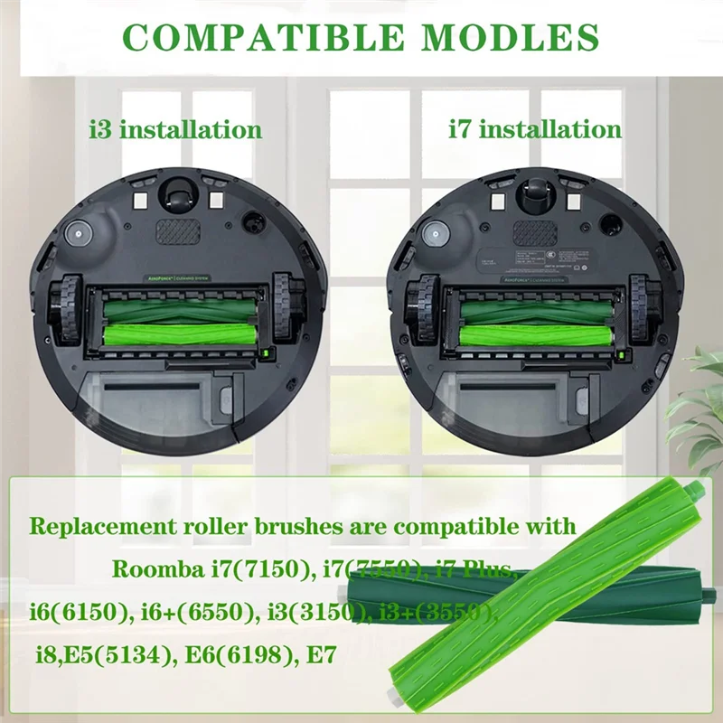 Juego de ABRG-6 de cepillos de goma multisuperficie de repuesto para Irobot Roomba E I J Series E5 E6 I7 I7 + I3 I3 + I4 I4 + I5 I5 + I6 + J6 J7