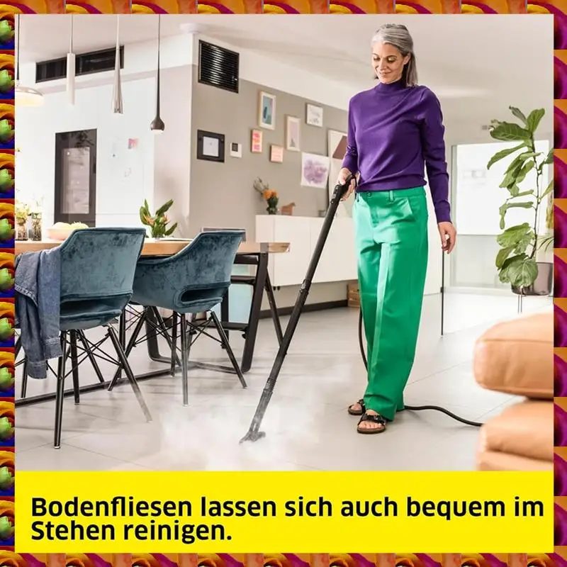 Aimee XXL لفرشاة الجص Karcher SC1-5 2.863-334.0 مع قضيب تمديد - لمجموعة تنظيف البلاط والأسمنت الفعالة