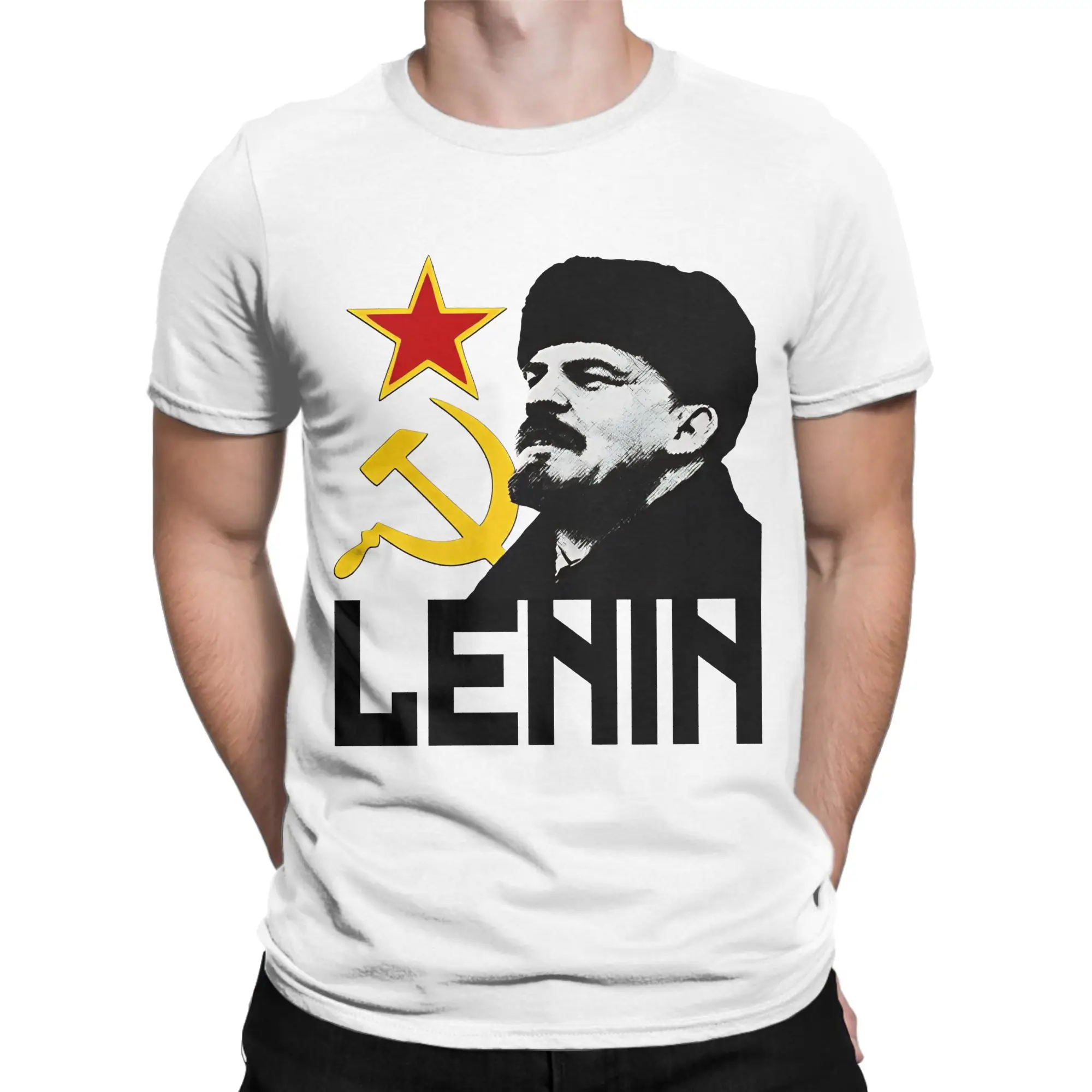 Cccp Vladimir Lenin T-Shirt Summer  Street Style T-Shirts Cotton Harajuku Tee Shirt For Mens Casual Top Tees