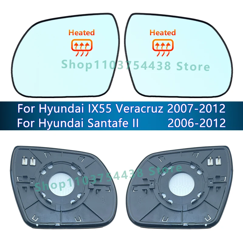 Para Hyundai Ix55 Veracruz Santafe 2006 2007 2008 2009 2010 2011 2012 espejo retrovisor de cristal con calor/87611/21-3J000/espejo de ala
