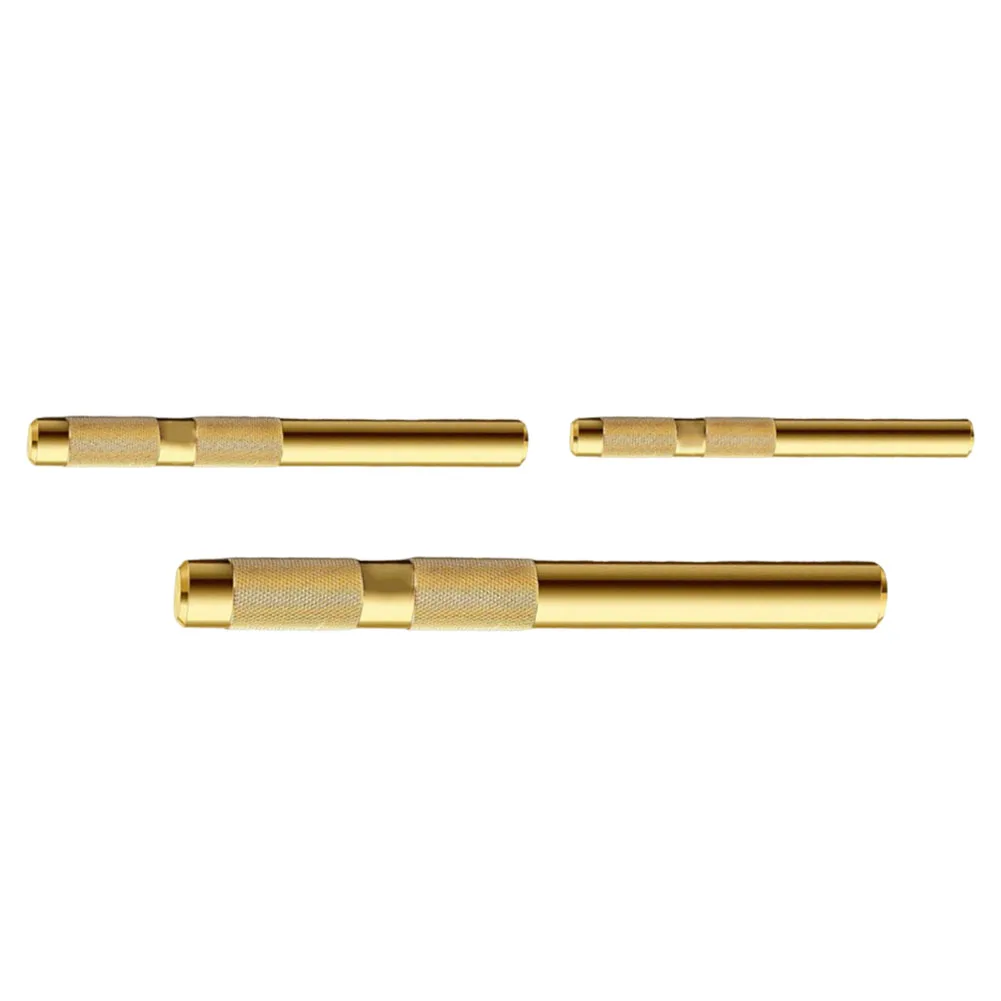 Non-Marring Chisel Brass Drift Punch 3 Pcs Set For Auto Repair For Woodworking Gold Finish Hammer Force Transfer