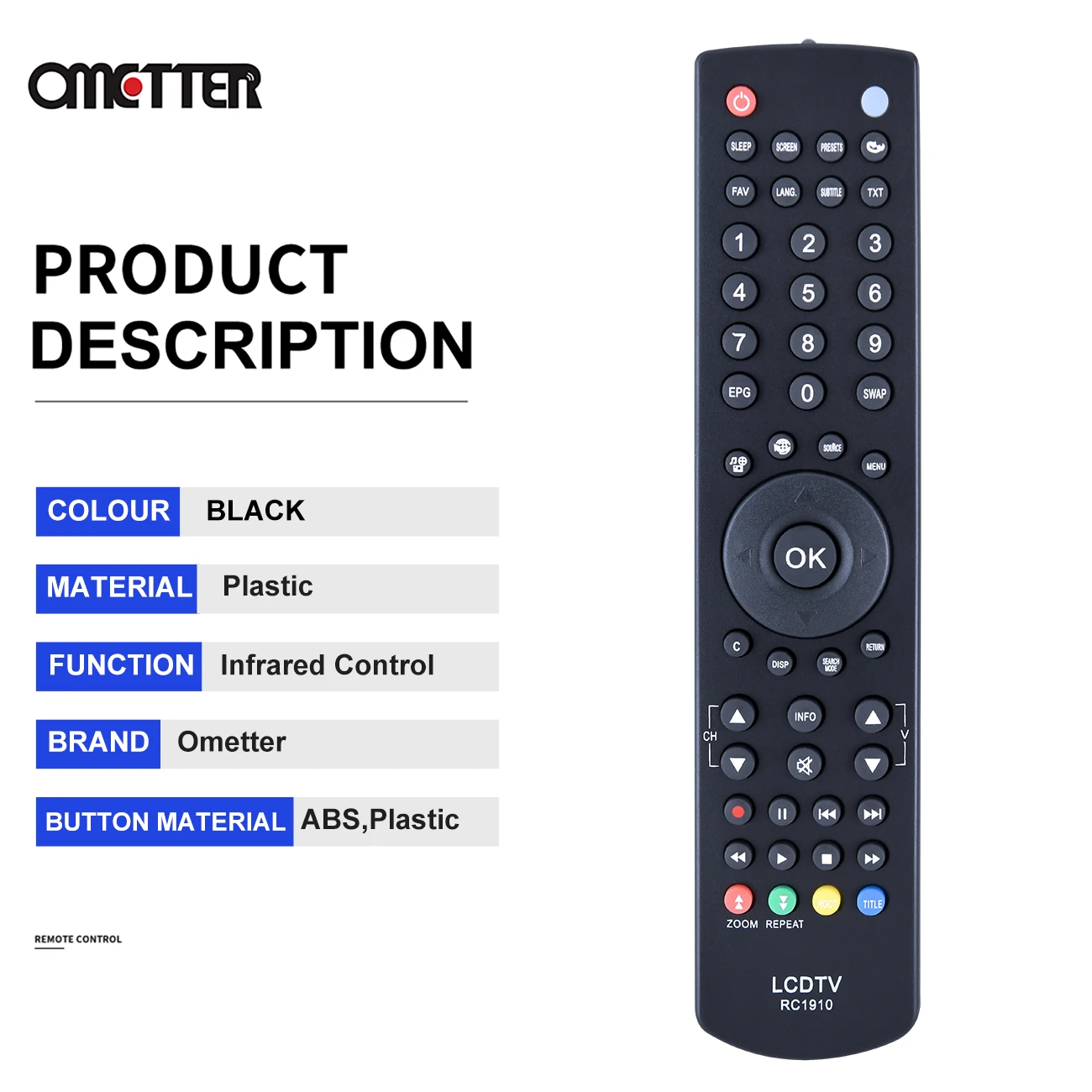 Универсальный пульт дистанционного управления RC1910 для Toshiba