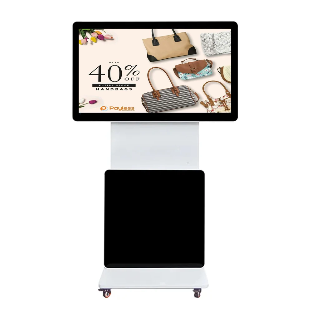 

65 Inch Floor Standing LCD IPS Panel Rotatable Digital Signage Touch Screen 360 Rotation Display Kiosk Advertising Display Totem