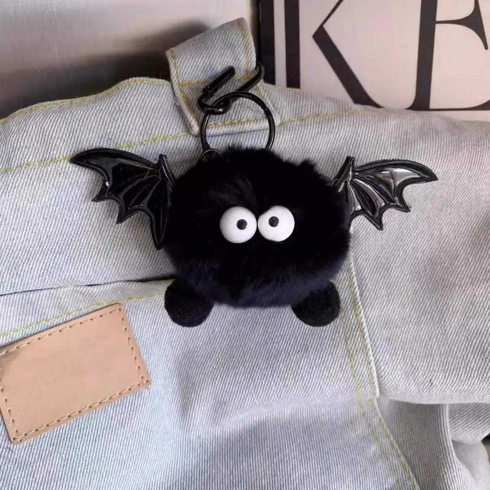 Portable Plush Keychain Plush Pendant Keychain Adorable Halloween Devil Plush Pendant with Wings Fun Stuffed Doll Toy for Kids