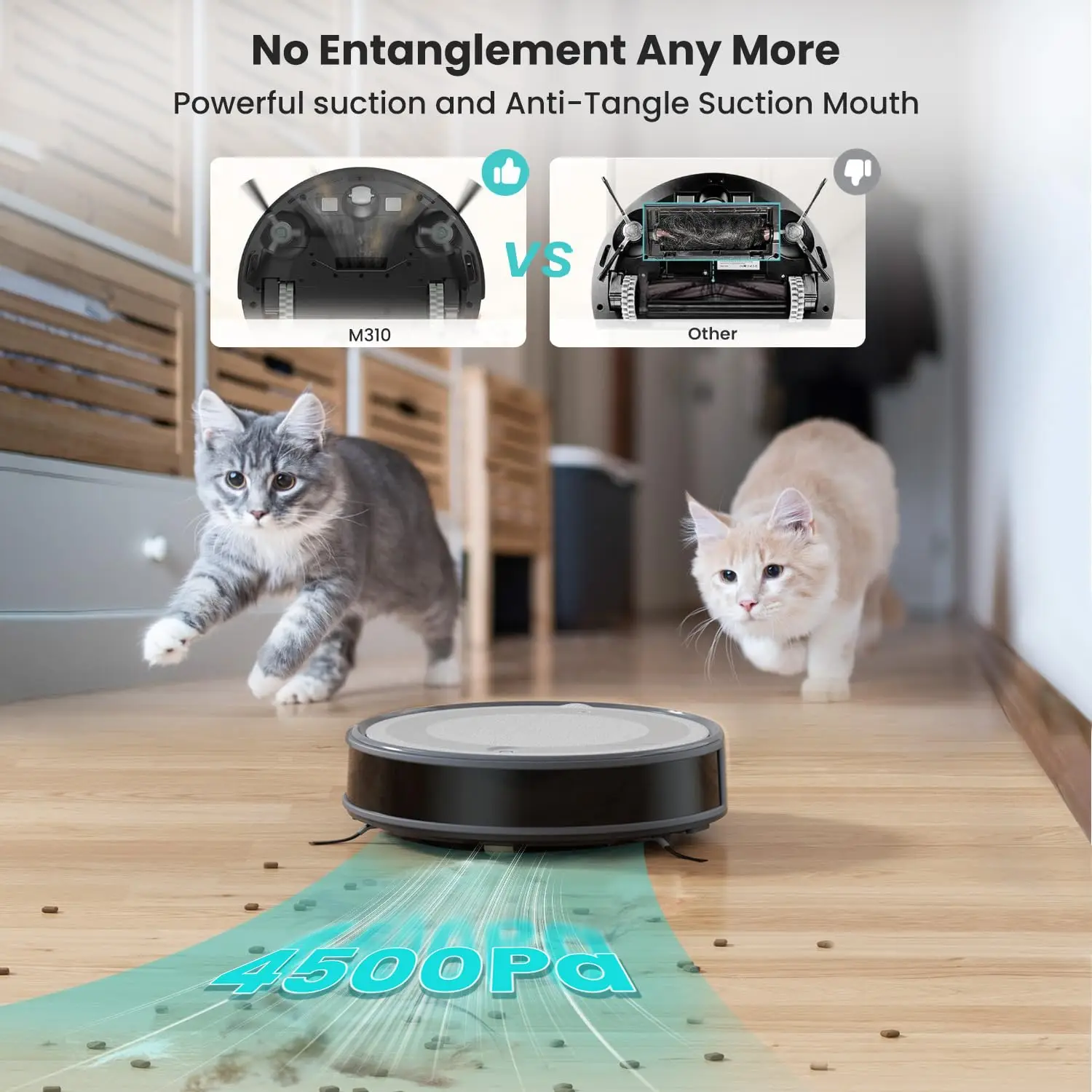 Lefant M210 Pro Robot Vacuum - Super Thin 2.99" Design, 2200Pa Suction, WiFi/Alexa Control, 120 Min Runtime For Pet Hair & Hard Floors
