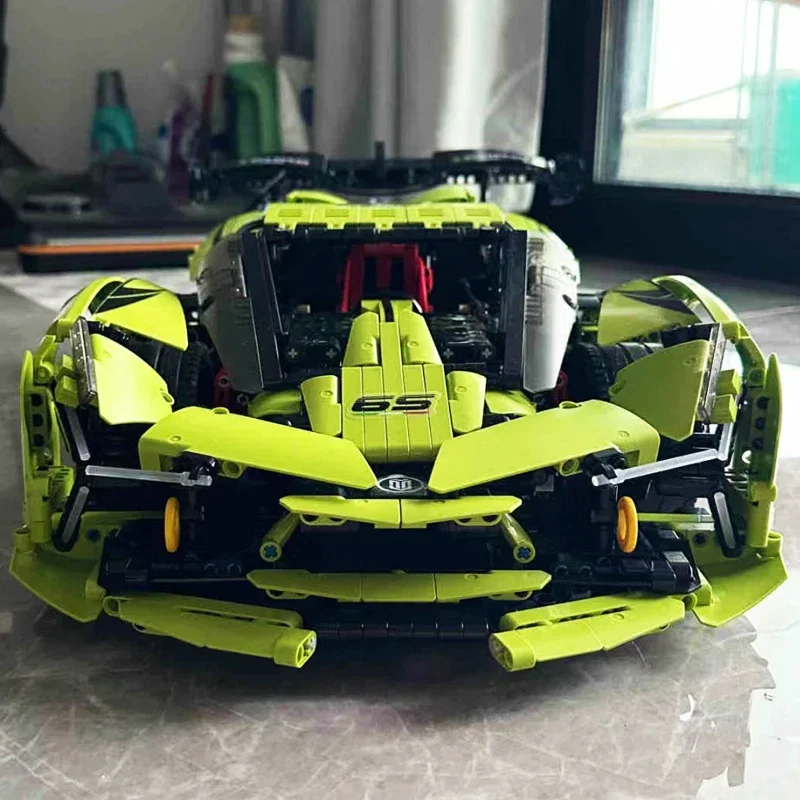 Technical City Lambo Sport Car Building Block High-Tech Remote Control Racing Vehicle Model Bricks Toys For Kid Xmas Gift MOC