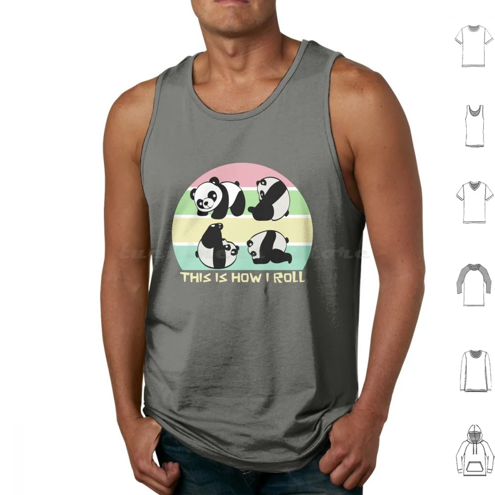 This Is How I Roll-Cute Panda Tank Tops Print Cotton This Is How It Roll Food Asian Japanese Panda Cute Panda Animal
