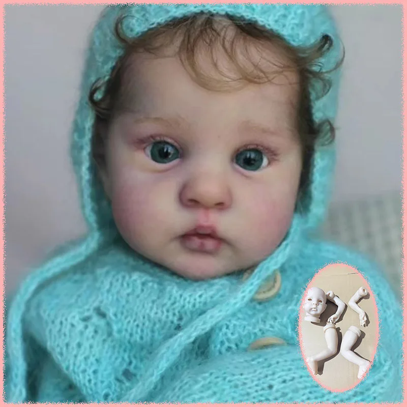 Nuevo y Popular Kit de Muñeca Reborn Mikki de 17 Pulgadas sin Acabado ni Pintura, Color Fresco con Cuerpo de Tela, Piezas de Muñeca DIY para Artistas