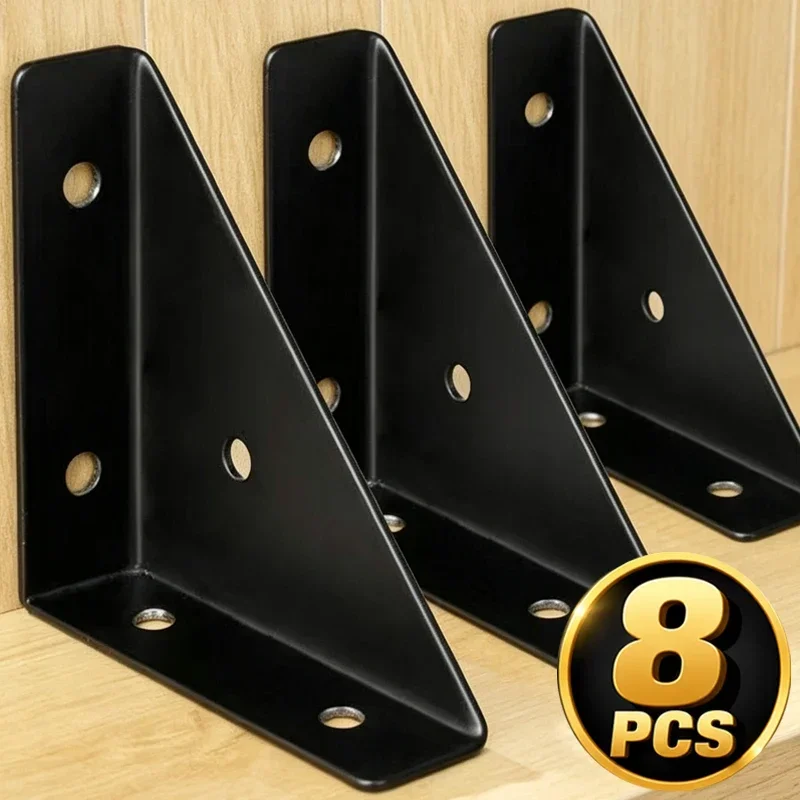 Wall Mount Triangle Shelf Bracket Heavy Duty Metal Corner Support Brace for Shelves Furniture Wood Joint Reinforcement Hardware
