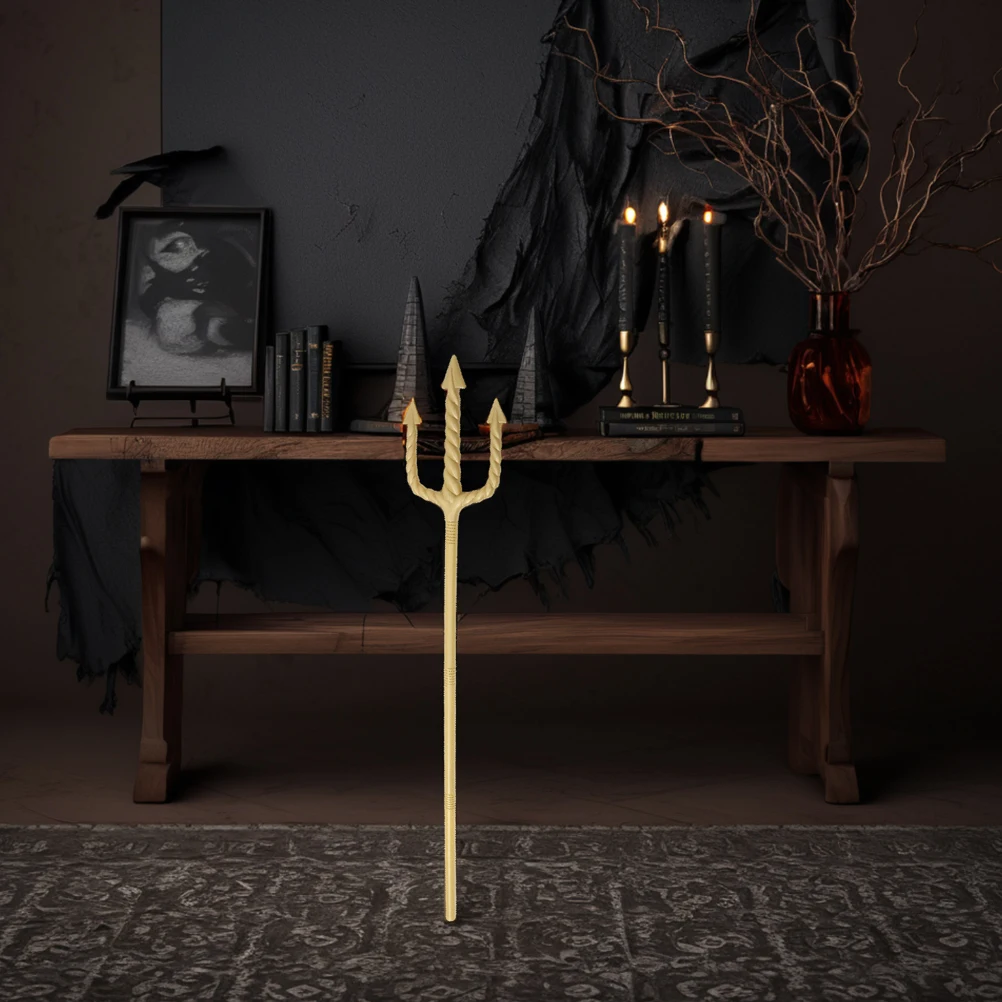 

2pcs Party Prop Fork Cane Stage Performance Accessories Women Cosplay Demon Costume Trident Supplies Halloween Decor