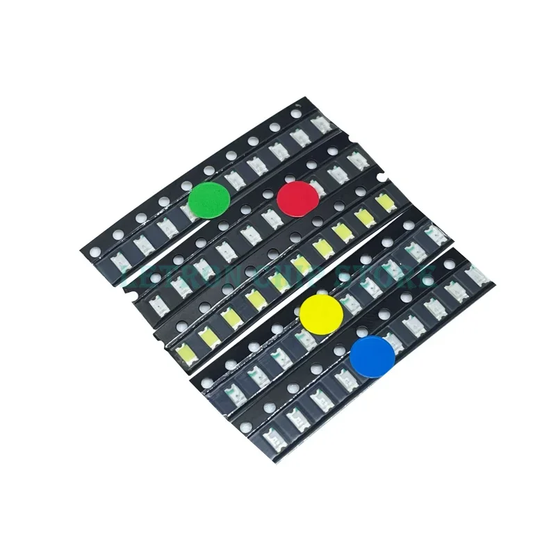 200Pcs 1206 0805 0603 0402 Smd Led Diode Kit Rood/Groen/Blauw/Wit/Geel/oranje