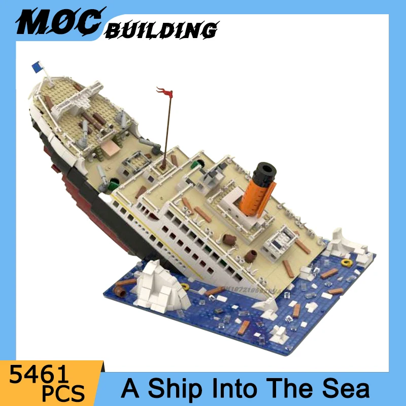 

MOC Classic Love Movies Large Luxury Cruise Ship Model Boat Building Blocks DIY Assemble Shipwrecks Ideas Bricks Toys Xmas Gifts