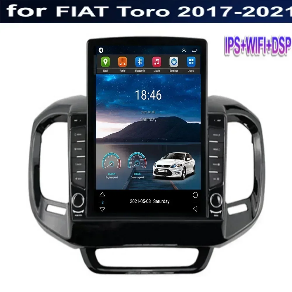 8G+128G Android 13 Carplay For FIAT Toro 2017 - 2050 Tesla Style Car Radio Stereo 2 Din Carplay Multimedia Player GPS Navigation