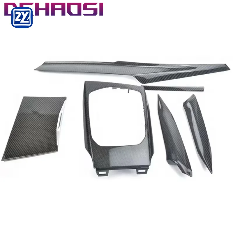 

For BMW G80 G82 G87 G20 G22 G26 i3 i4 G42 Facelift 2020-2026 Car Center Console Dashboard Side Gear Panel Dry Carbon Fiber LHD