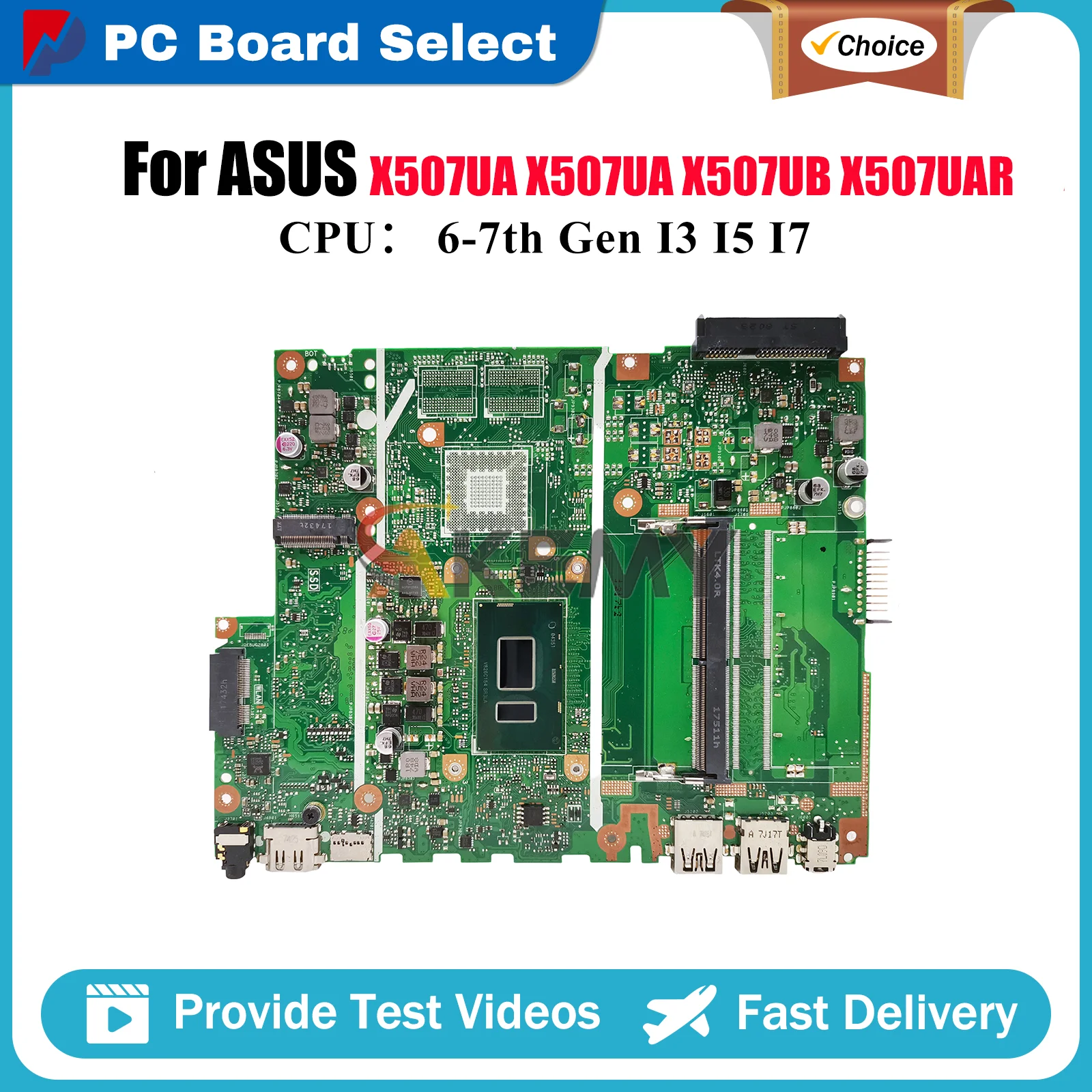 

X507UA Laptop Motherboard For ASUS A507U X507U X507UAR X507UBR X507UA F507U X507UF Y5000U X507UFR X507UB Mainboard I3 I5 I7 CPU